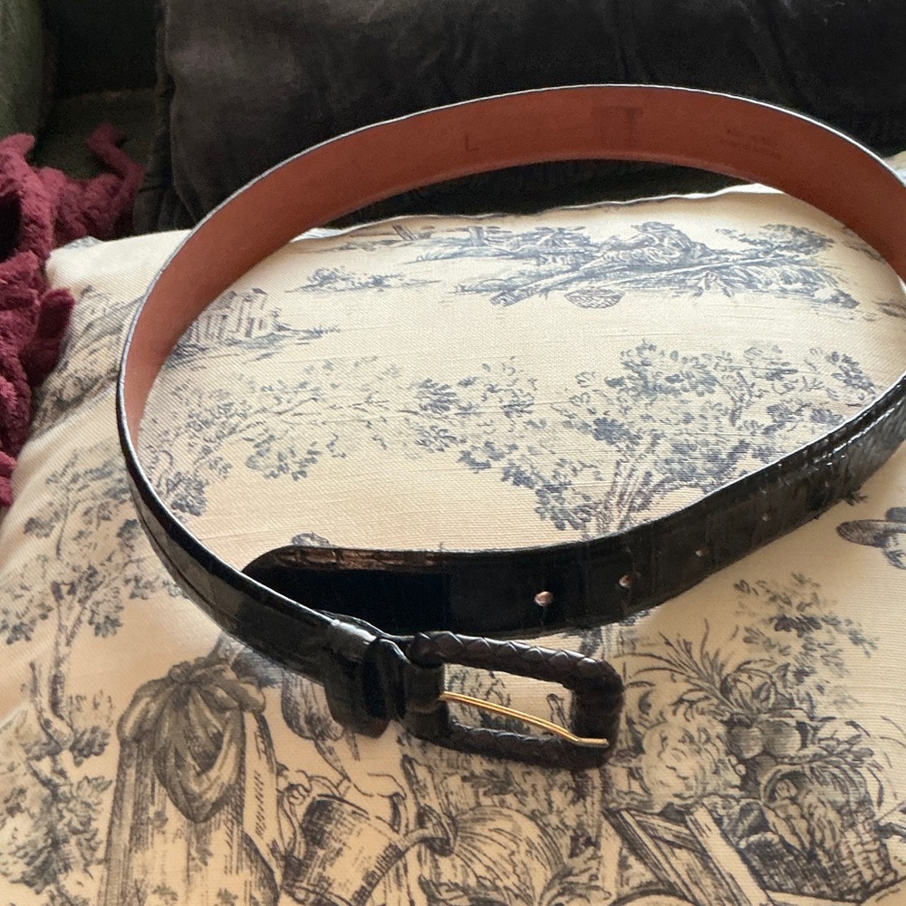 Vintage  Leather Belt with Buckle